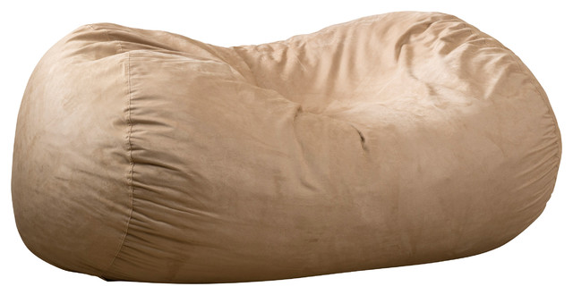 Haley Microfiber Bean Bag Contemporary Chairs By Haley Microfiber Bean Bag Tuscany Tan