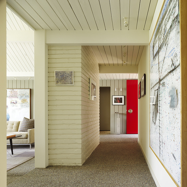 Inspiration for a midcentury hallway in San Francisco.