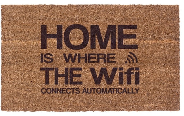 "Wi-Fi" Vinyl-Backed Doormat