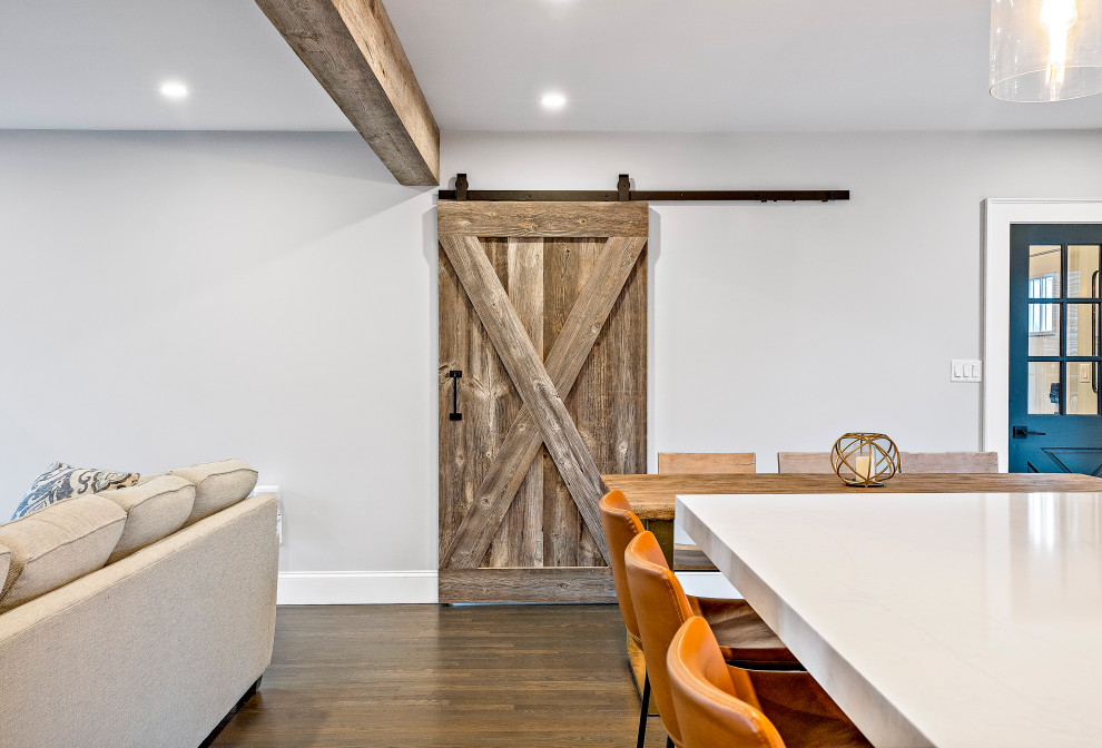 Mountain style dining room photo in Boston