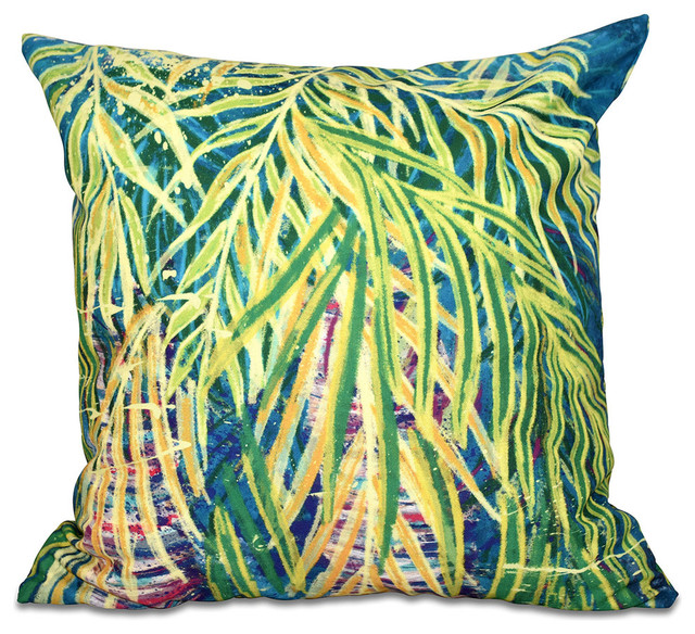 Malibu, Floral Print Pillow Tropical Outdoor Cushions And Pillows