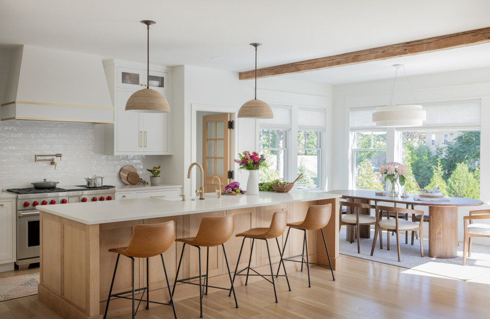 Inspiration for a transitional kitchen remodel in Providence