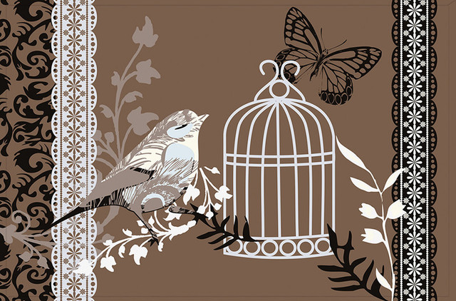 Brown Birdcage Gallery Door Mat, Small