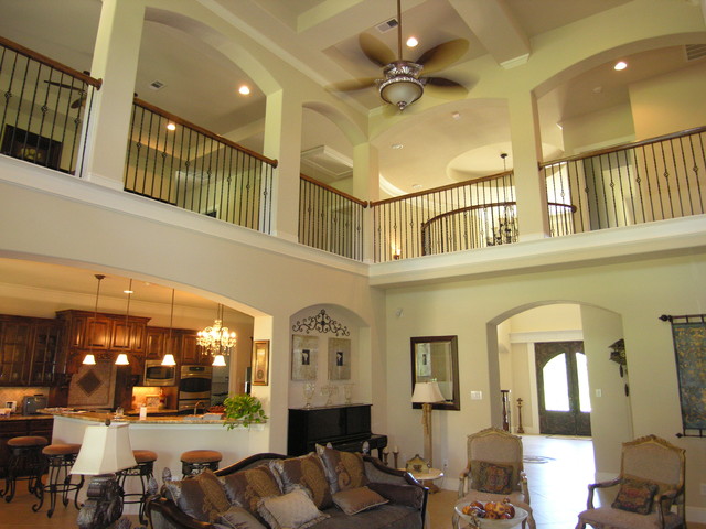 Interior balcony overlooking family room  Traditional  Family Room  Houston  by Arte 