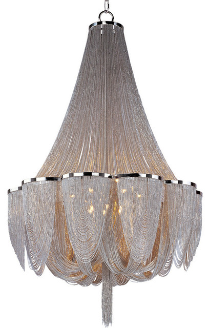 Chantilly 14-Light Chandelier, Polished Nickel