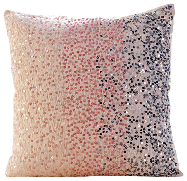 Pink Decorative Pillow Covers Silk, Princess Sparkle - Contemporary -  Pillowcases And Shams - by The HomeCentric | Houzz