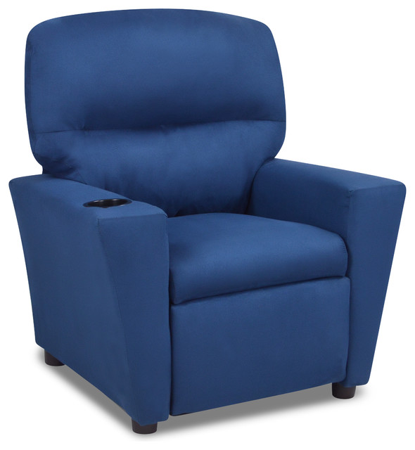 Kid's Recliner With Cupholder, Navy