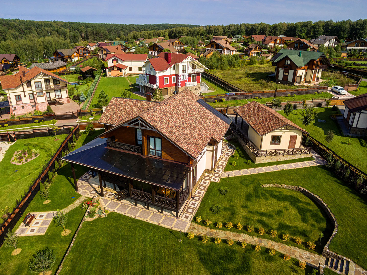 Аэросъёмка загородного дома