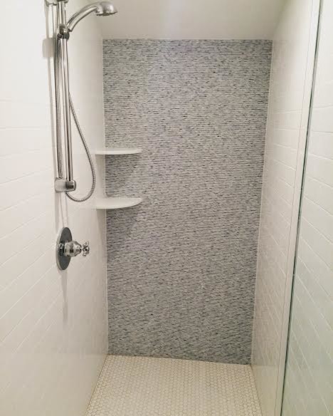Example of a transitional home design design in New York