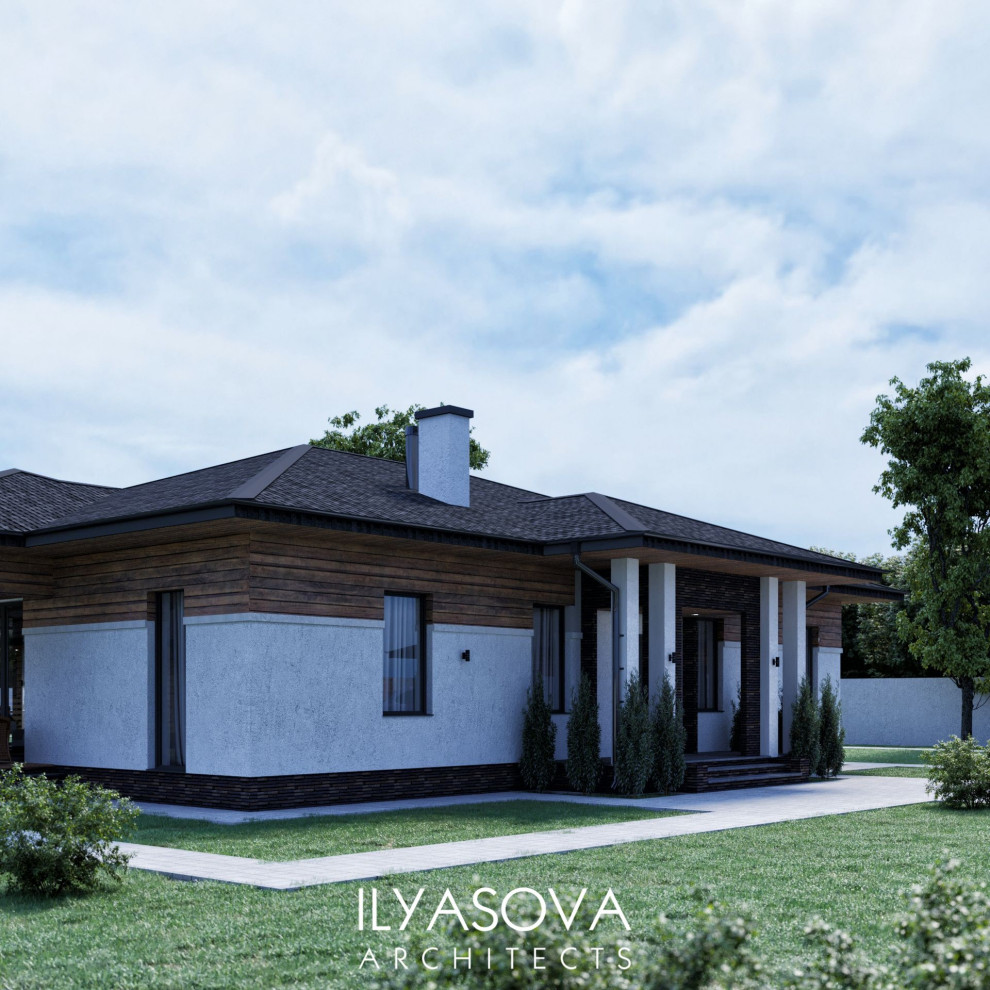 Одноэтажный проект дома в Казани