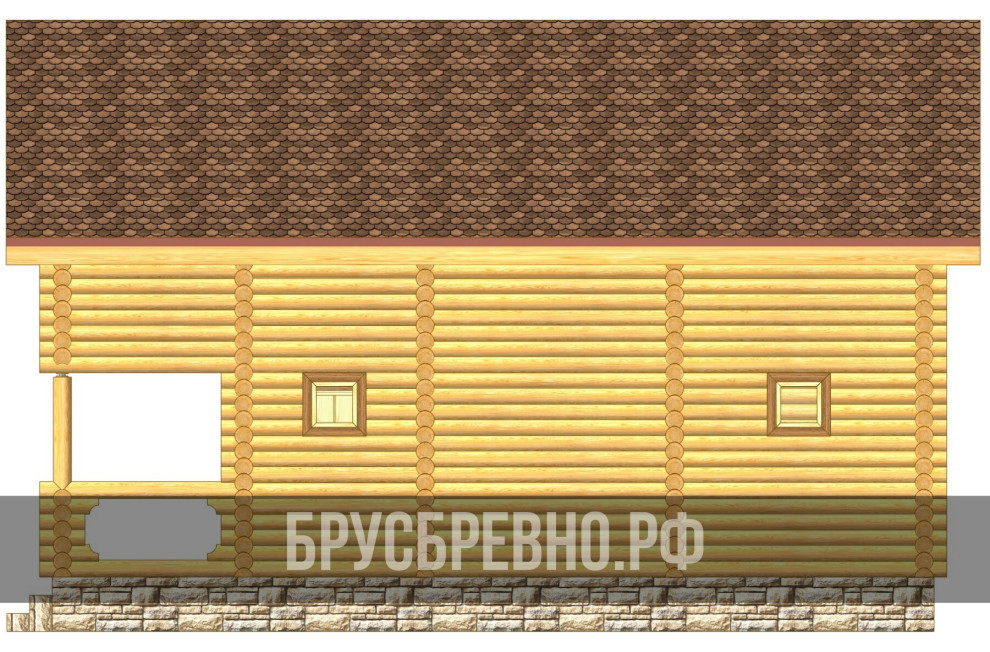 Проект 563 Баня 6х10 бревно 200