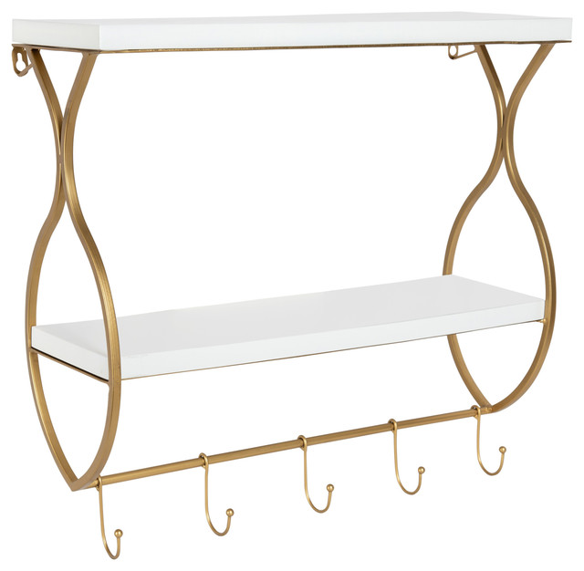 Spurling Wood And Metal Floating Wall Shelf With Hooks Contemporary Display Shelves By Uniek Inc - Metal Wall Shelves With Hooks Spurling Wood And Metal Floating Wall Shelf With Hooks Contemporary Display Shelves By Uniek Inc - Metal Wall Shelves With Hooks