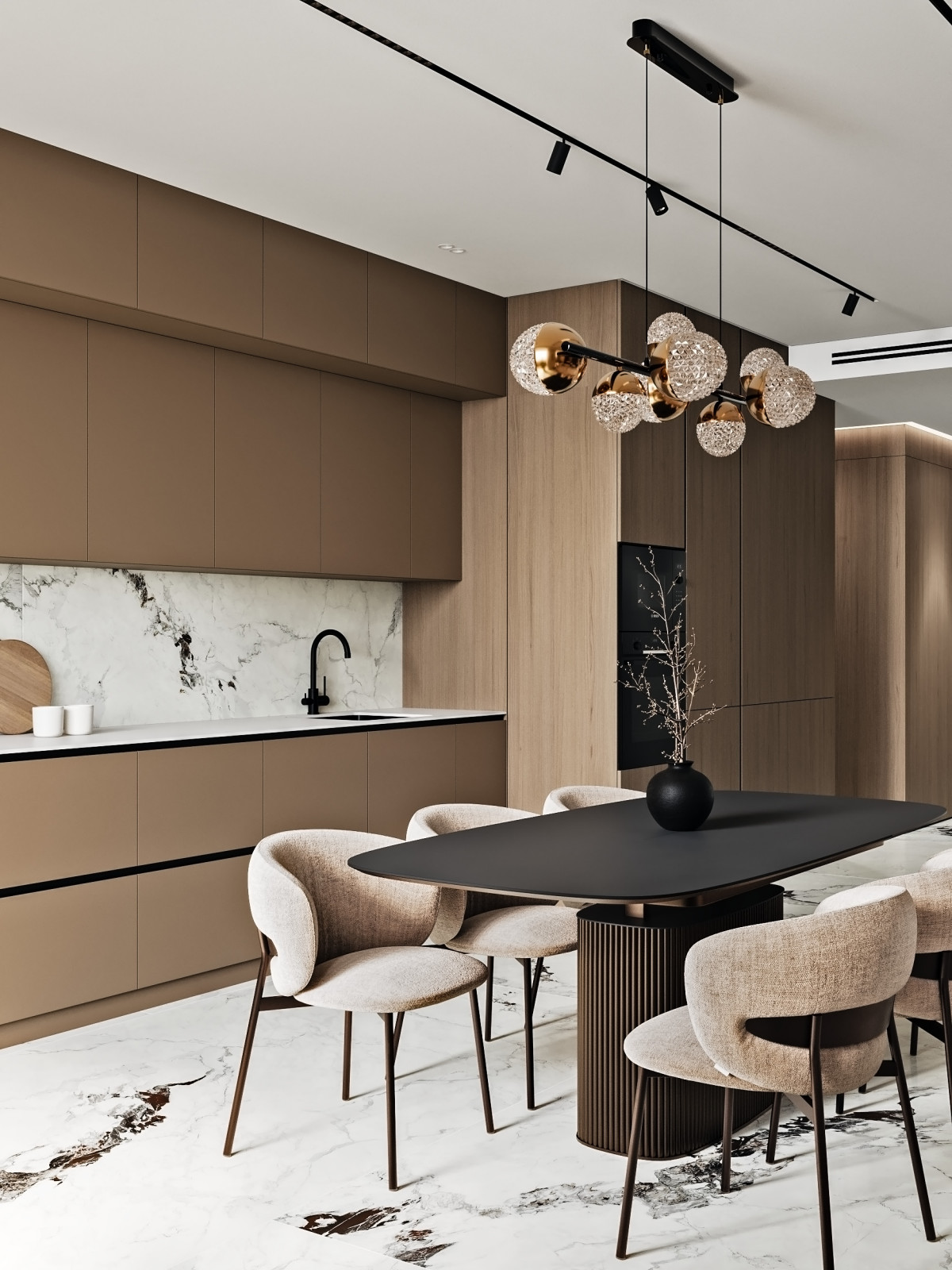 Дизайн интерьера квартиры в современном стиле в ЖК Шмитовский