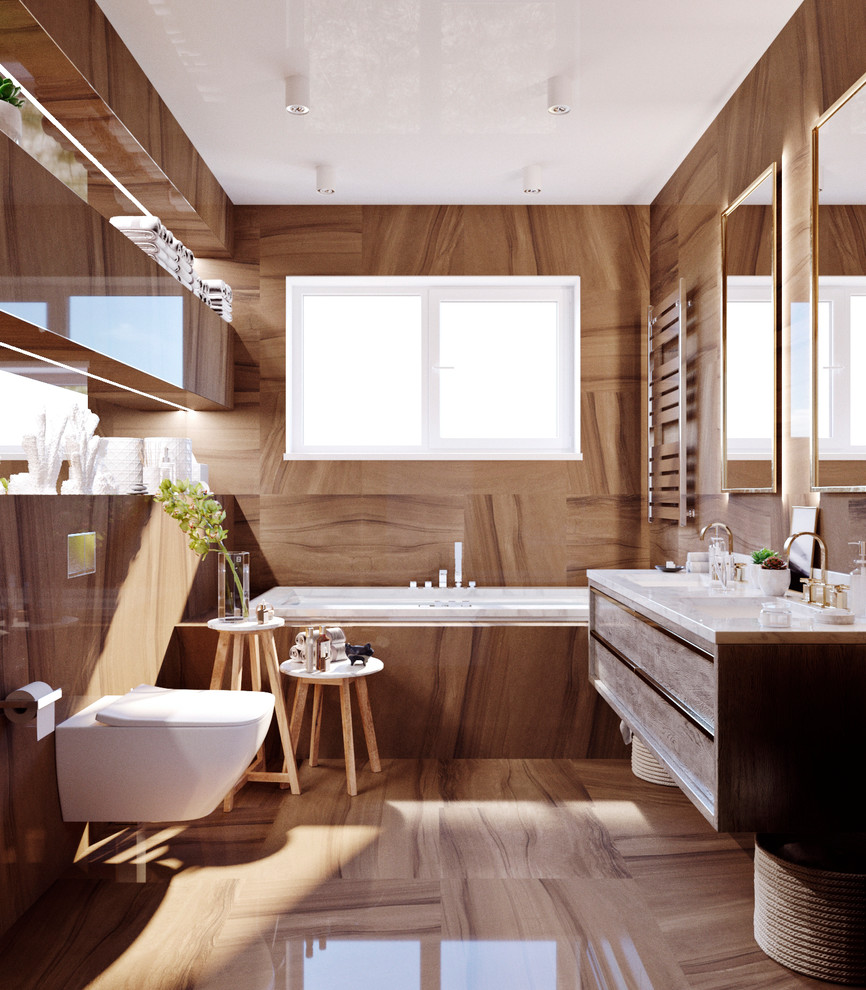 Дизайн Ванной в частном доме