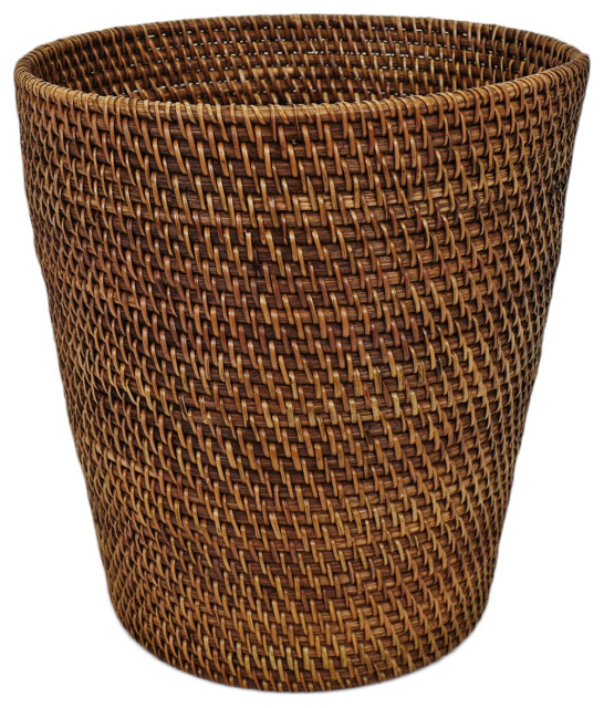 Tea Stain Rattan Basket Tropical Baskets by Design Mix Furniture