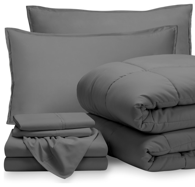 Bare Home 7Piece Queen, King & Cal King BedinaBag, California King