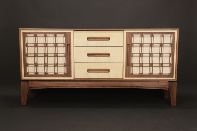 Decorative Walnut Sideboard retro-vardagsrum
