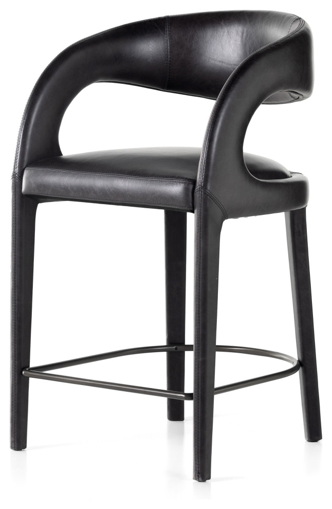 Hawkins Counter Stool, Sonoma Black Modern Bar Stools And Counter