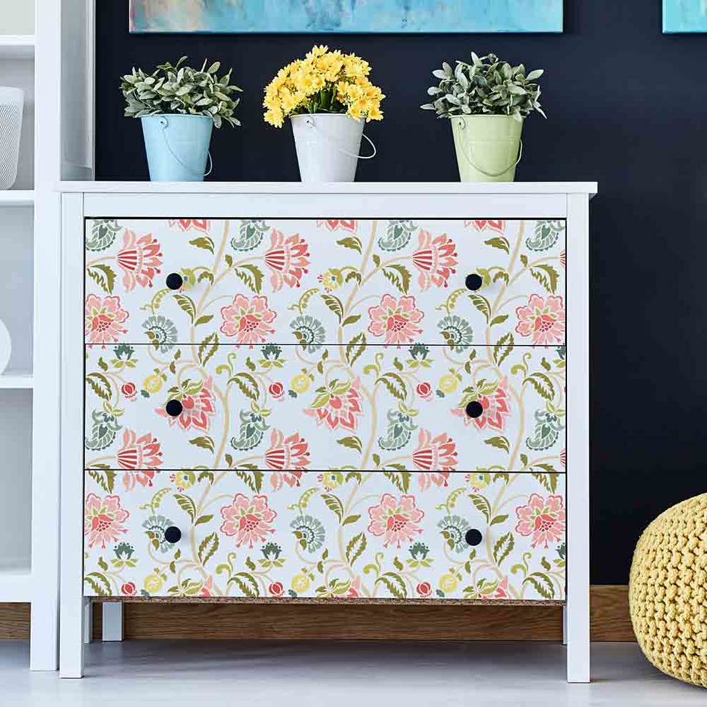 jacobean-furniture-stencil-diy-floral-pattern-reusable-stencil-for