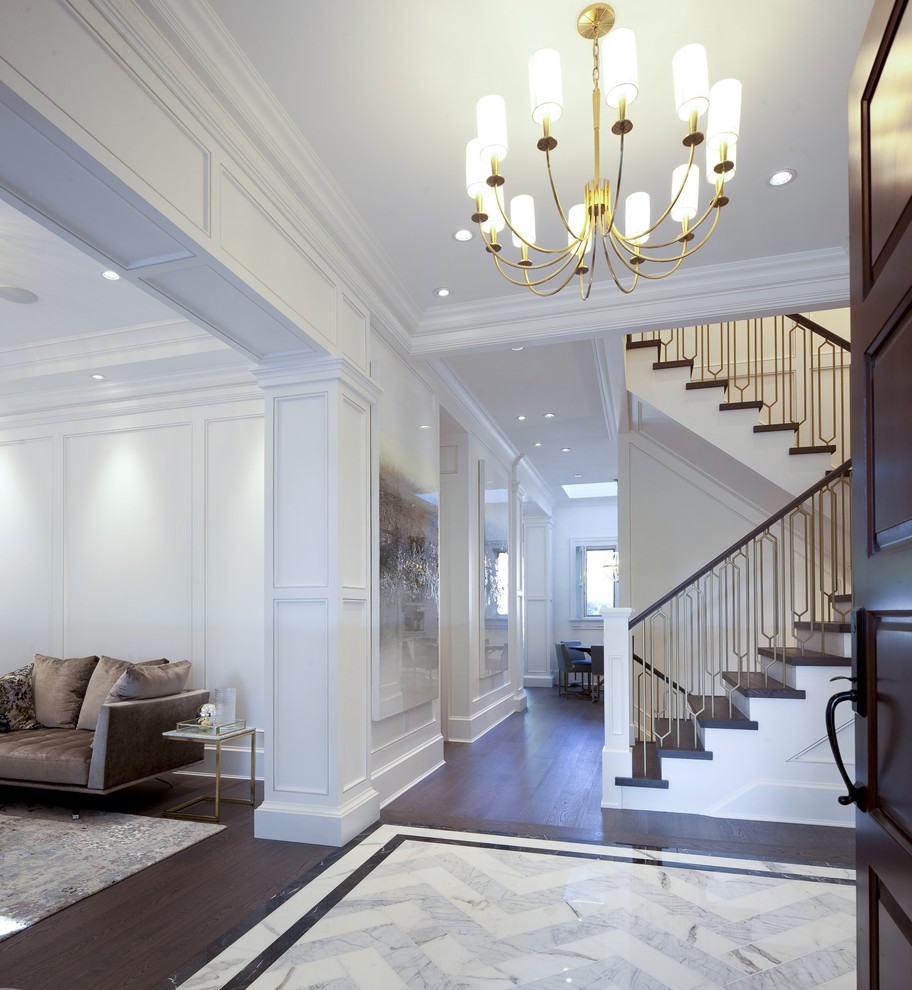 Entryway - transitional entryway idea in Orlando