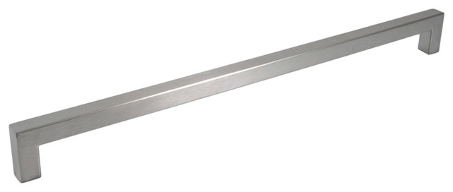 Celeste Square Bar Pull Cabinet Handle Brushed Nickel Stainless 12mm, 12.5"