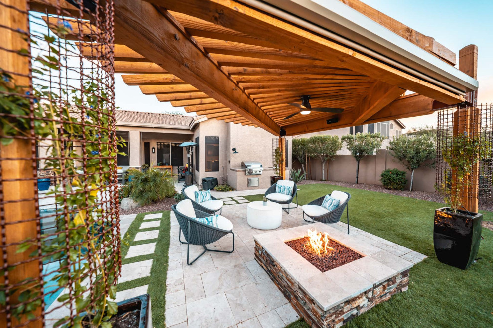 Example of a mountain style patio design in Phoenix