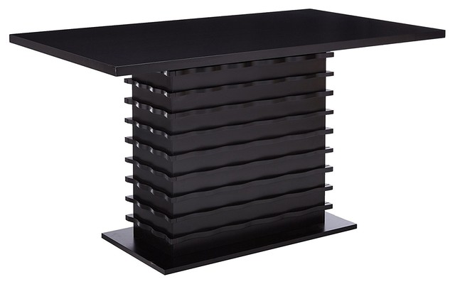 Vestavia Pedestal Dining Table Black Wood 54 Rectangular Contemporary Dining Tables By Pilaster Designs Houzz