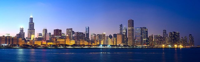 Chicago Sunset Panorama Wall Mural Self Adhesive Wallpaper Chicago Sunset Panorama Wall Mural Self Adhesive Wallpaper