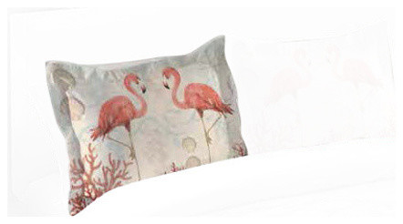 Laural Home Coastal Flamingo Standard Sham - Tropical - Pillowcases And  Shams - by Laural Home | Houzz