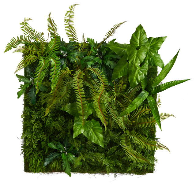 40" x 40" Forest Artificial Living Wall Modern Artificial Plants