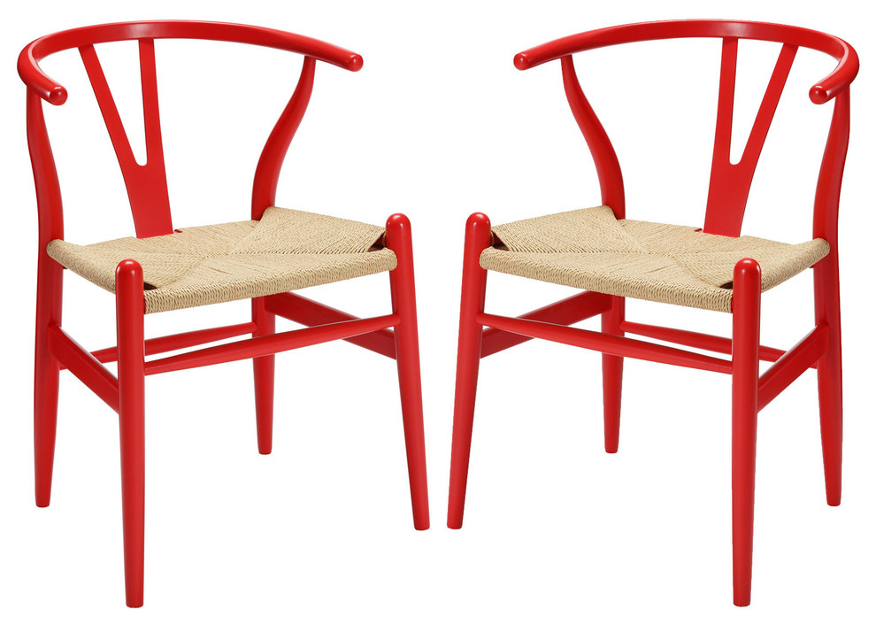 Amish Dining Armchair Set of 2 in Red