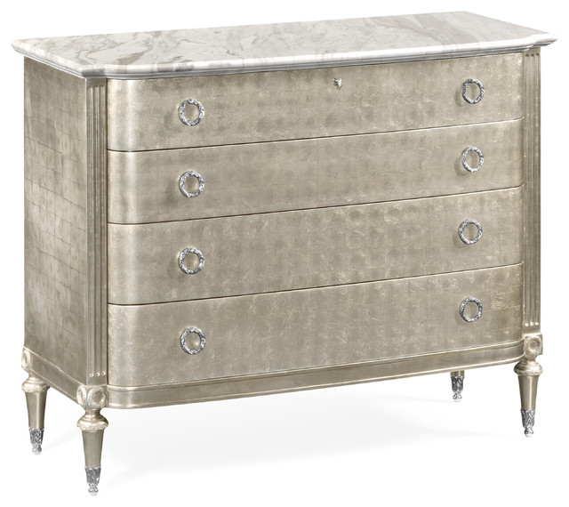 Silver Espresso Chest Of Drawers Traditional Dressers By