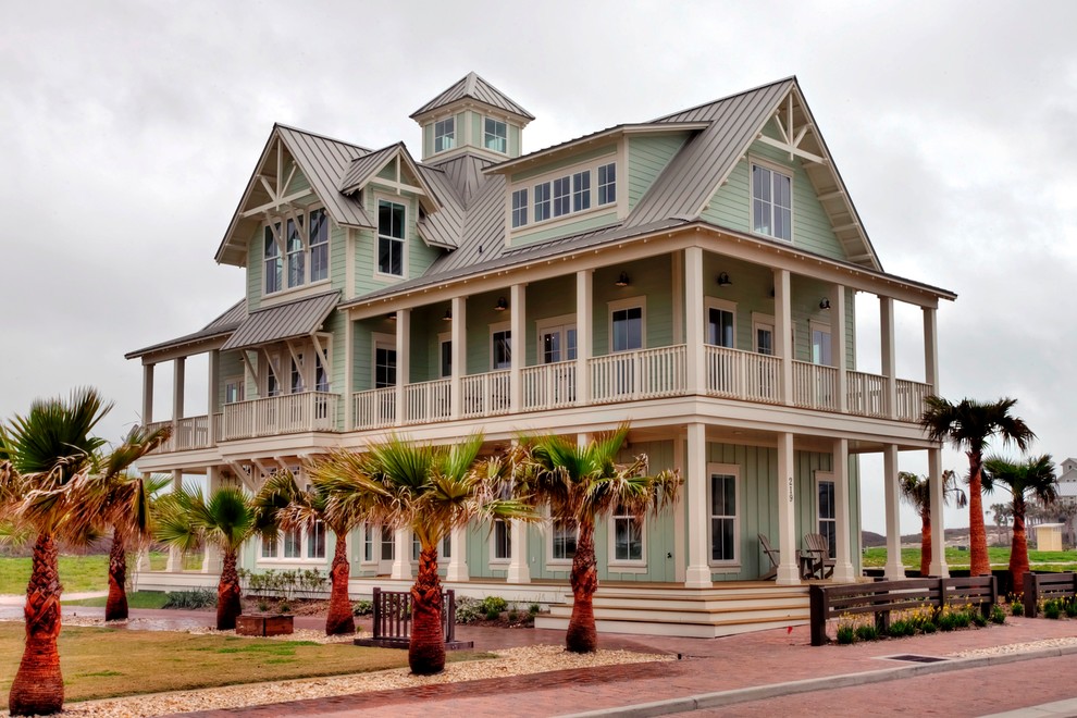 This is an example of a beach style exterior in Austin.