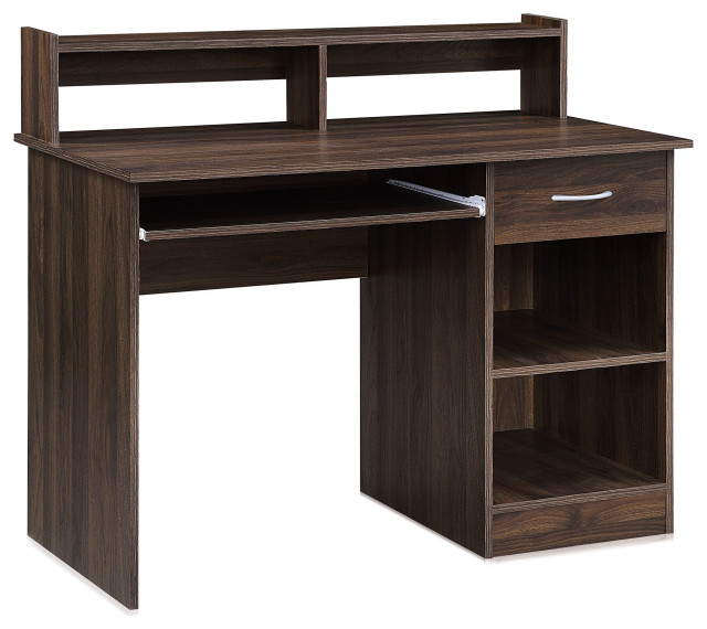 Desk with Hutch Computer Writing Cinnamon Cherry Student Home Table Furniture 