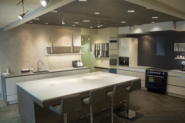 Lapitec Grigio Cemento, Boston & Mark porcelain tile modern-kueche