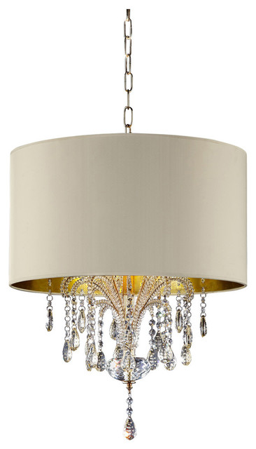 Amoruccio Ceiling Lamp In Gold Finish With Cream Shade