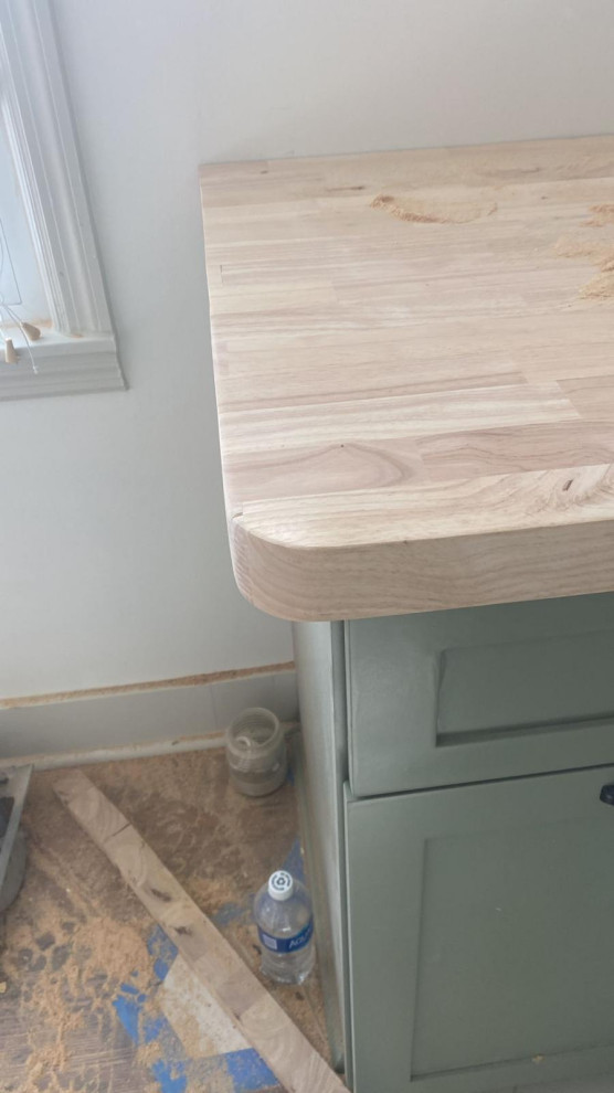 Kitchen Remodel – Custom Wood Countertops & Cabinet Refinishing
