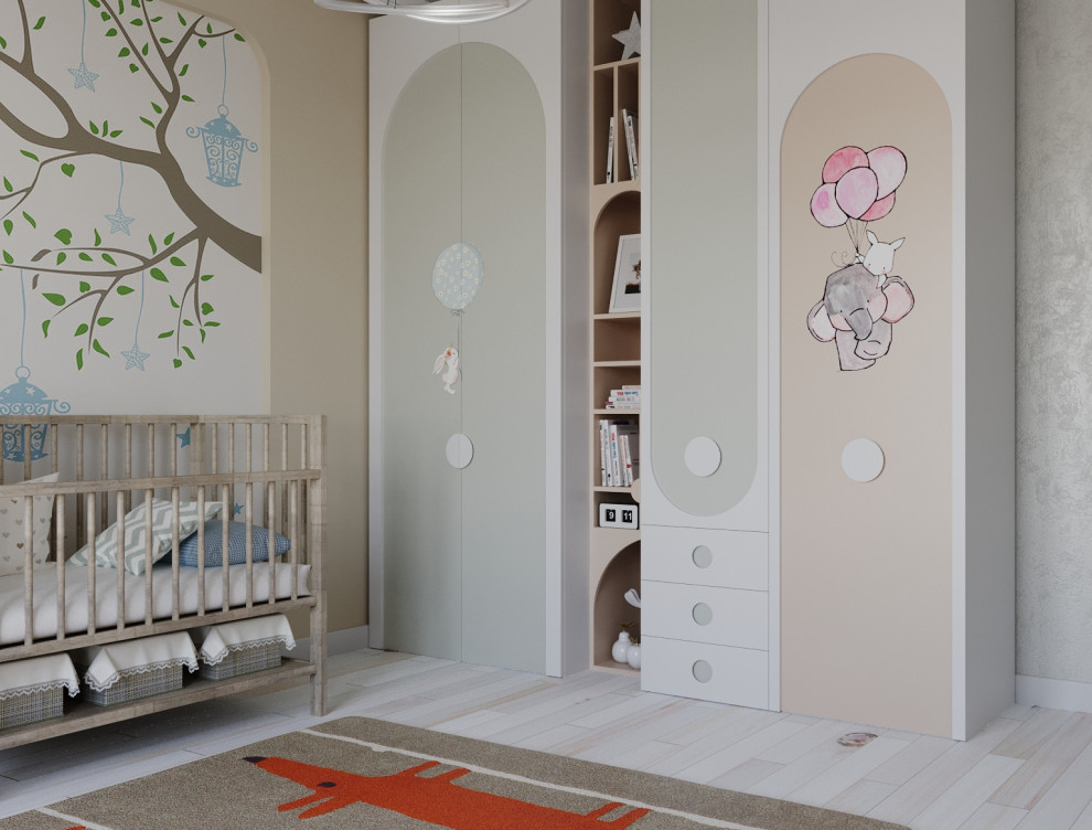 Детская комната с дизайнерскими обоями от студии «Wall Street» — «Baby World»
