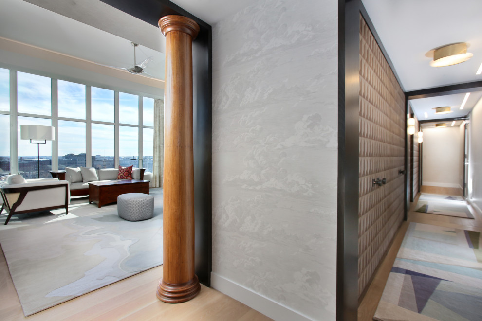 Transitional entryway photo in Boston