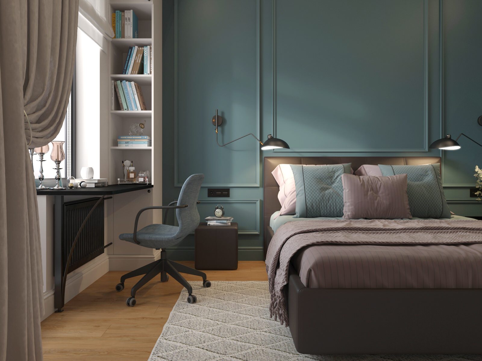 Спальня с лоджией на Травяной, Выборг