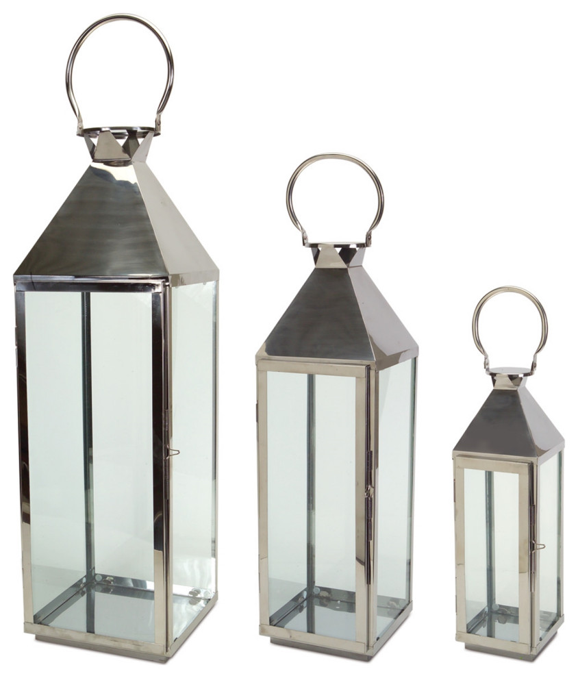 Lantern, 3-Piece Set, Silver
