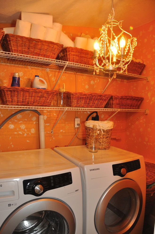 This is an example of an eclectic laundry room in Miami.