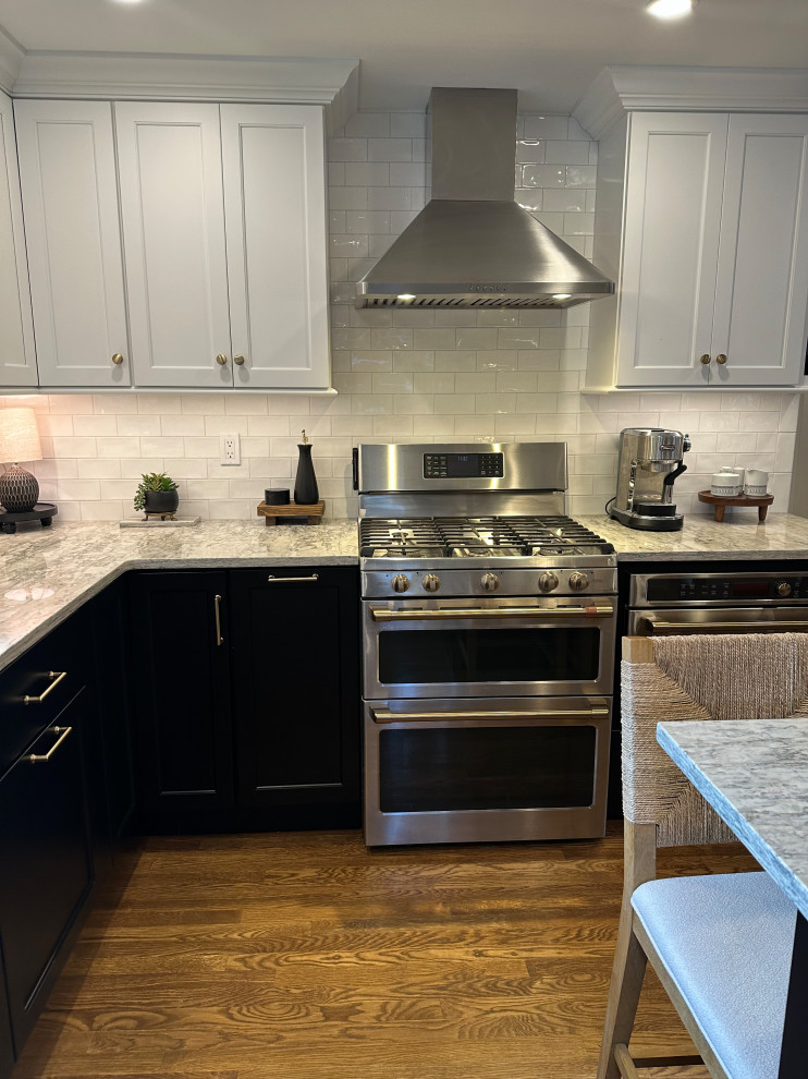 Inspiration for a transitional home design remodel in Boston