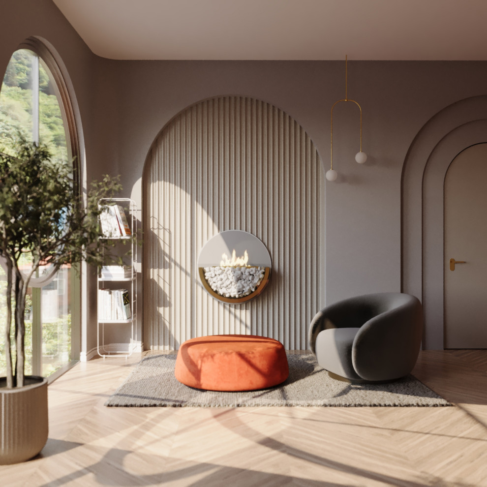 Просторная комната отдыха в горах