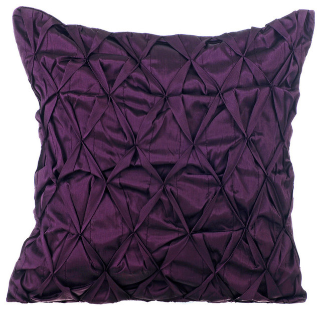 Purple Decorative Pillow Covers Silk Phenomenal Plum