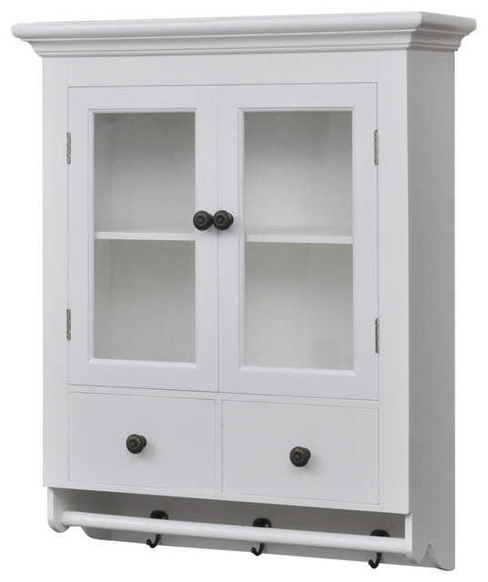 Vidaxl White Wooden Kitchen Wall Cabinet With Glass Door Farmhouse Vidaxl White Wooden Kitchen Wall Cabinet With Glass Door