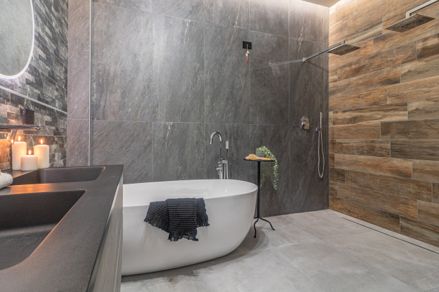 loft industrial-badezimmer