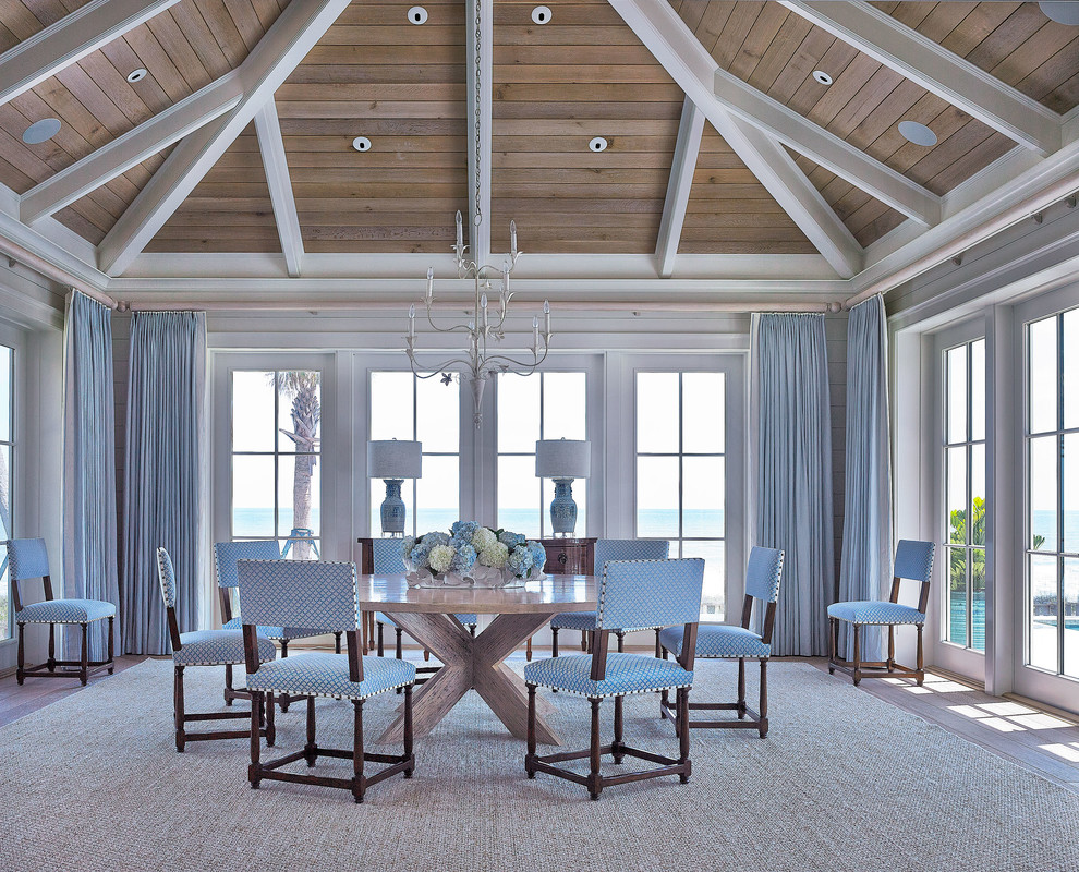 Inspiration for a large beach style separate dining room in Jacksonville.