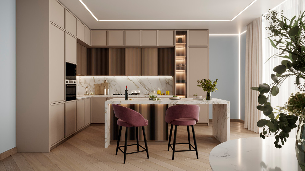 Дизайн яркой кухни