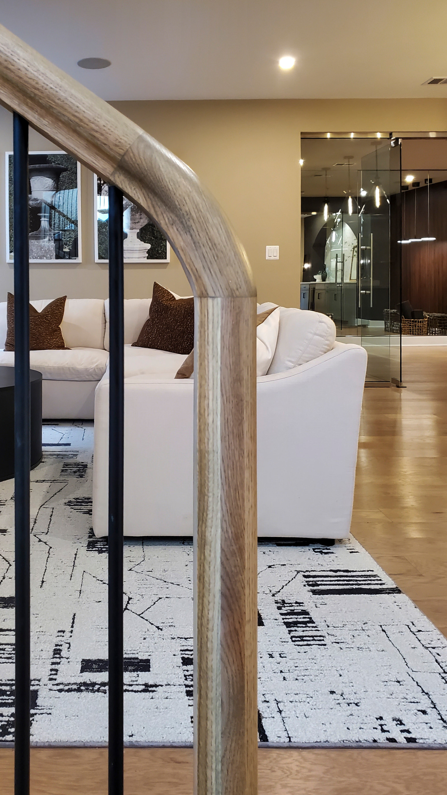 Project #153 | Sophisticated Red Oak Stair with Metal Balusters